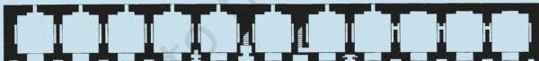 An Imperial Capital Class 12: Vijayanagara Chapter PDF Plan of the elephant stables, a horizontal view showing the arrangement of the chambers as seen from above