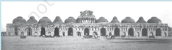 An Imperial Capital Class 12: Vijayanagara Chapter PDF Photograph of the arched chambers known as the elephant stables, located close to the Lotus Mahal in Vijayanagara