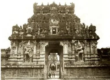 An Imperial Capital Class 12: Vijayanagara Chapter PDF Tall pyramidal gateway tower of the Brihadishvara temple at Thanjavur, showing the Chola temple tradition Vijayanagara rulers carried further