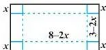 Rectangular aluminium sheet 3 metres by 8 metres with equal squares of side x cut from each corner and the flaps folded up to form an open box