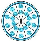 NCERT Solutions for Class 10 Maths Chapter 11 Areas Related to Circles Brooch divided into ten equal sectors by five diameters