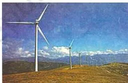 Image of wind mills at Nagarcoil demonstrating India's wind power potential along the coast