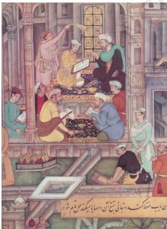 Print Culture and the Modern World Class 10 Notes A sixteenth-century royal workshop showing scribes dictating, writing, and illustrating manuscripts by hand before the age of print