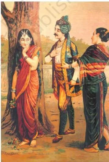 Print Culture and the Modern World Class 10 Notes Raja Ritudhwaj rescuing Princess Madalsa — a mythological painting by Raja Ravi Varma mass-circulated through the Ravi Varma Press, showing print's role in popularising visual culture