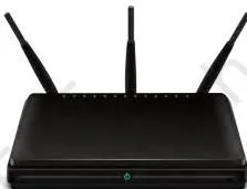 A small router device with antennas and ports, used to connect a local network to the Internet