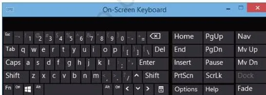 A QWERTY keyboard layout showing the fixed letter positions used by an on-screen keyboard that keylogger software can exploit