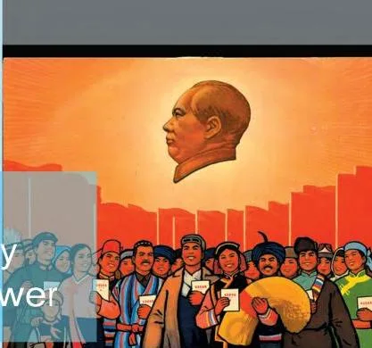 Contemporary Social and Economic Centres of Power Class 12 Two images of China side by side: a red revolutionary poster from the Mao era and a photograph of the Shanghai skyline, showing the country’s shift from ideology to economic power