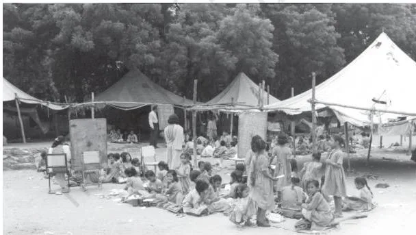 Current Challenges Facing the Indian Economy: NCERT Class 11 Economics Chapter 4 — Human Capital Formation in India A school running in makeshift premises in Delhi, with children learning without a proper classroom building, raising the question of what quality education requires