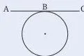 Describing Motion Around Us Class 9 Notes A circle with a straight tangent touching it at exactly one point B, showing that the velocity direction in circular motion lies along the tangent