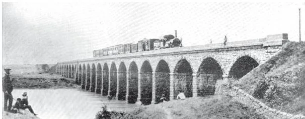 Development Policies and Experience (1947-90) Class 11 The first railway bridge linking Bombay with Thane, built in 1854, marking the start of India's railway network