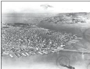 A view of San Francisco harbour, which the chapter describes as the largest land-locked harbour in the world — a natural gateway where cargoes arrive for international trade