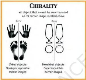 Haloalkanes and Haloarenes Class 12 Notes Common chiral and achiral objects showing left and right hands as non-superimposable mirror images