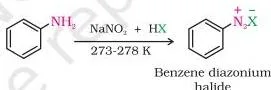 Haloalkanes and Haloarenes Class 12 Notes Formation of a diazonium salt from a primary aromatic amine with sodium nitrite in cold acid, then conversion to an aryl halide with cuprous salt