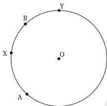 I'm Up and Down, and Round and Round Class 9 Notes Major arc AYB and minor arc AXB marked on a circle between end points A and B, showing the two connected portions of a circle