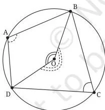 I'm Up and Down, and Round and Round Class 9 Notes A cyclic quadrilateral ABCD with all four vertices on one circle, illustrating that opposite angles add to 180 degrees