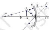 Light – Reflection and Refraction: NCERT Solutions for Class 10 Science Chapter 9 Ray diagram for a concave mirror with object between pole and focus: two rays diverge after reflection, appearing to come from a point behind the mirror, forming a virtual, erect and enlarged image