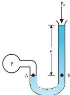 Mechanical Properties of Fluids Class 11 Notes: Pressure, Viscosity and Surface Tension A mercury barometer tube inverted in a mercury trough showing the mercury column height h, used to measure atmospheric pressure