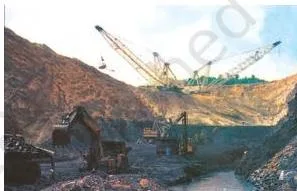 Minerals and Energy Resources Class 10: NCERT Chapter 5 PDF (b): A view from outside of a coal mine