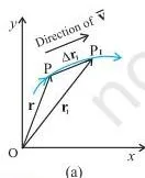 Motion in a Plane Class 11 Formulas Position vector r drawn from the origin O to a point P in the plane, showing how a particle's position is described by its coordinates