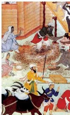 Peasants, Zamindars Class 12: NCERT Chapter 4 PDF Women crushing stones at the construction site of Fatehpur Sikri, showing peasant women working outside the home