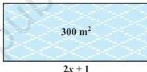 Exercise 4.3 Class 10 Maths NCERT Solutions Prayer hall diagram labelling breadth x and length 2x plus 1 to show how a rectangle's area becomes a quadratic equation