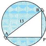 Quadratic equations class 10 notes: diagram of a pole P on the boundary of a circular park