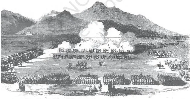 Rebels and the Raj Class 12: Chapter 2 PDF and Key Themes Engraving of mutineers being blown from the guns in Peshawar while mounted soldiers watch, an execution staged as public theatre