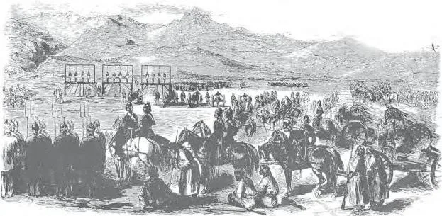 Rebels and the Raj Class 12: Chapter 2 PDF and Key Themes Engraving of twelve rebel sepoys hanging in a row with cannons all around, the performance of terror in Peshawar after 1857