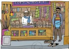 Sectors of the Indian Economy Class 10: Chapter PDF Kamal working long hours as a daily wage labourer in a grocery shop, illustrating insecure, low-paid work in the unorganised sector