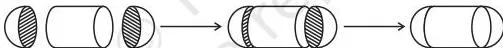 Surface Areas and Volumes 12 Class 10 The oil container split into its parts: a cylinder in the middle and one hemisphere at each end, showing only curved surfaces