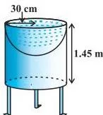 Surface Areas and Volumes Class 10 Formulas A bird-bath shaped as a cylinder with a hemispherical depression scooped into one end, whose surface area adds the curved surfaces of both parts