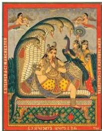 A 1928 Gripe Water calendar by M.V. Dhurandhar showing baby Krishna, a deity image used to popularise a baby product