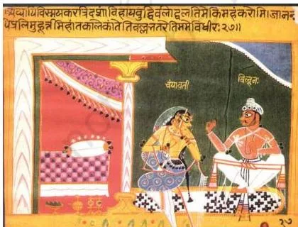 The Rajasthani Schools of Painting Class 12: Chapter PDF An early Mewar manuscript painting of a romantic bardic tale, dated 1500, linking Jain manuscript work to later Rajput court style