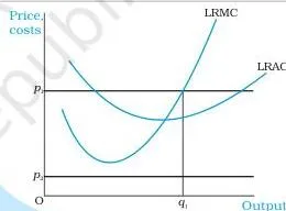 The Theory of the Firm under Perfect Competition Class 12 Suppose the market price is $p_2$, which is less than the minimum LRAC.