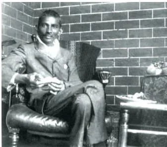 Portrait of Mahatma Gandhi in Johannesburg in his lawyer years, the period when he first forged the technique of satyagraha