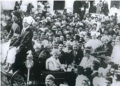 Portrait of Mahatma Gandhi in Karachi as the leader of the nationalist movement in India