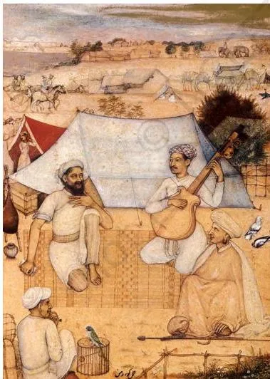Bhakti-Sufi Traditions Class 12: NCERT Chapter 2 PDF and Guide Roadside musicians playing instruments in a seventeenth-century Mughal painting, the kind of performers who sang the compositions of the sants