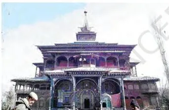 Bhakti-Sufi Traditions Class 12: NCERT Chapter 2 PDF and Guide The wooden Shah Hamadan mosque on the banks of the Jhelum in Srinagar, built in 1395, with a spire and carved eaves