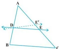 Triangles 6 Class 10: NCERT Maths Chapter 6 PDF So, $\frac{AD}{AB} = \frac{AE}{AC}$